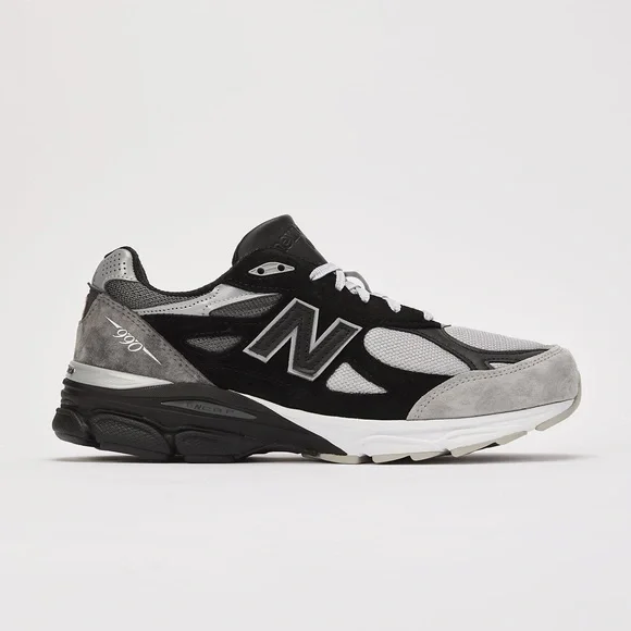 MENS DTLR NEW BALANCE 990 V3 GR3YSCALE M990DL3 Black Grey Mens Size 14 - Picture 6 of 10